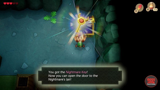 Zelda Link's Awakening Bottle Grotto Nightmare Key Location - Pol's Voice, Shrouded Stalfos