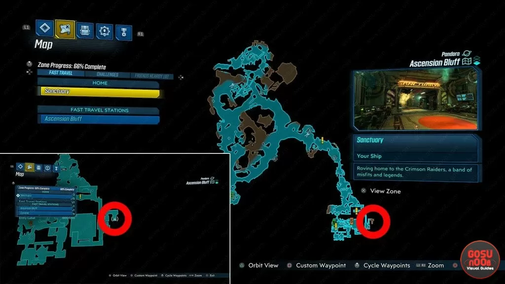 ascension bluff red chest location where to find borderlands 3