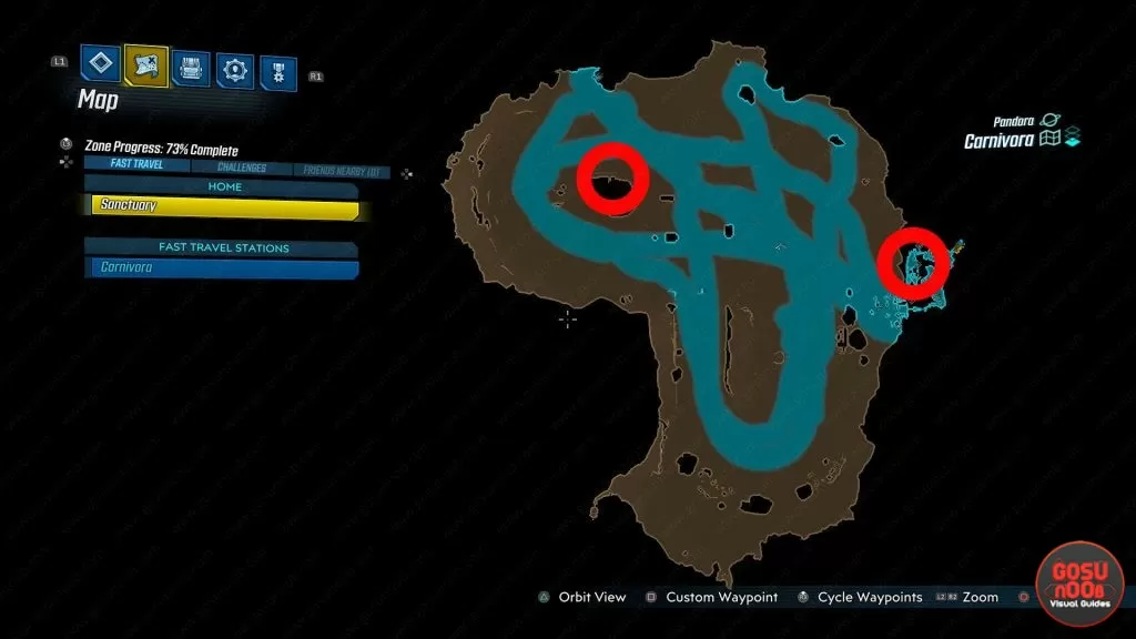 bl3 carnivora red chest locations map where to find