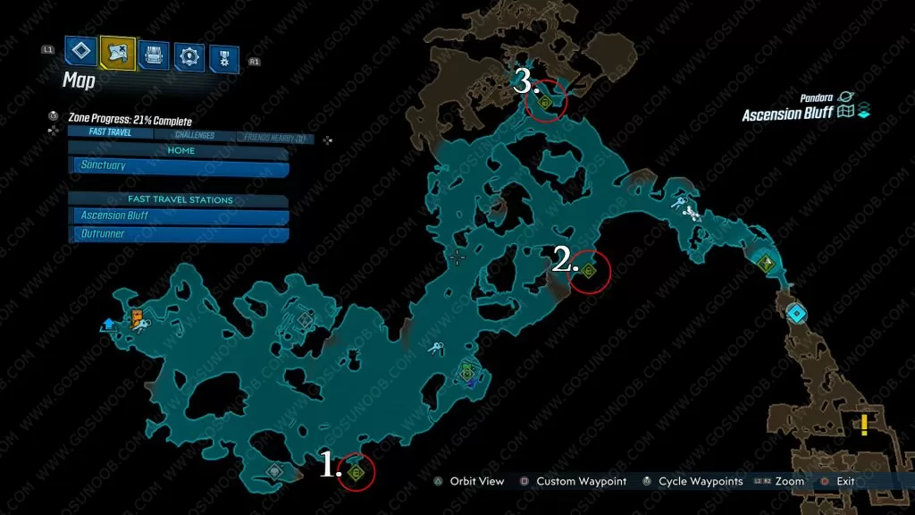 borderlands 3 Ascension Bluff Typhon Log Locations