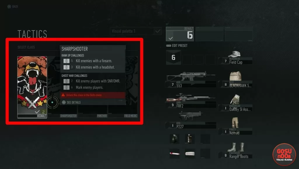 classes how to change ghost recon breakpoint