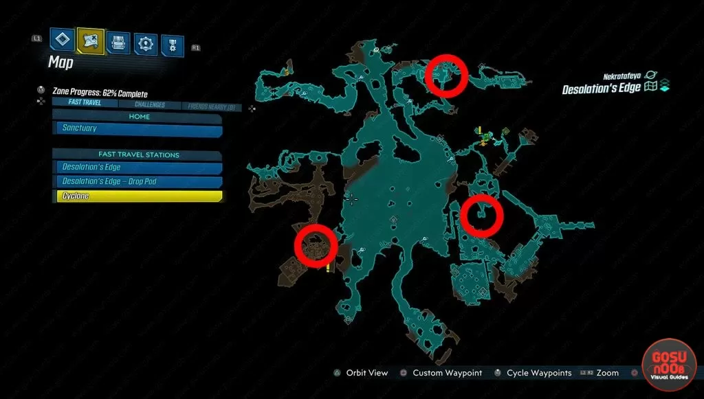 desolations edge red chest locations map where to find borderlands 3