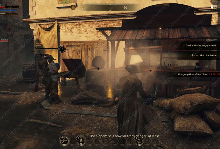 greedfall charlatan deal with the angry mob