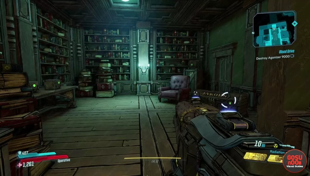 hidden skull bookshelf door jakobs estate how to solve & open puzzle borderlands 3