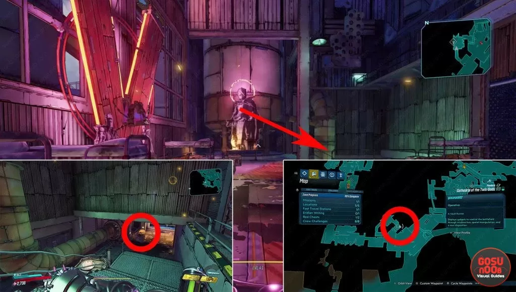 locations of red chests cathedral of the twin gods borderlands 3 where to find