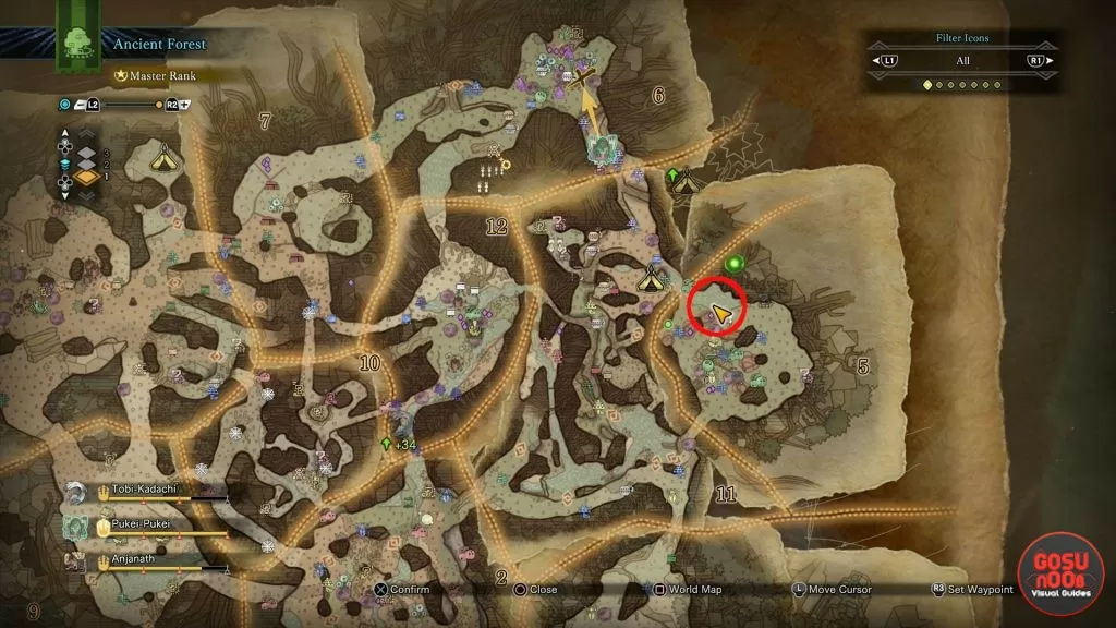 mhw iceborne ancient forest treasure locations