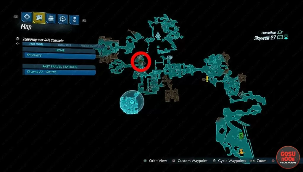 skywall 27 target of opportunity location map borderlands 3