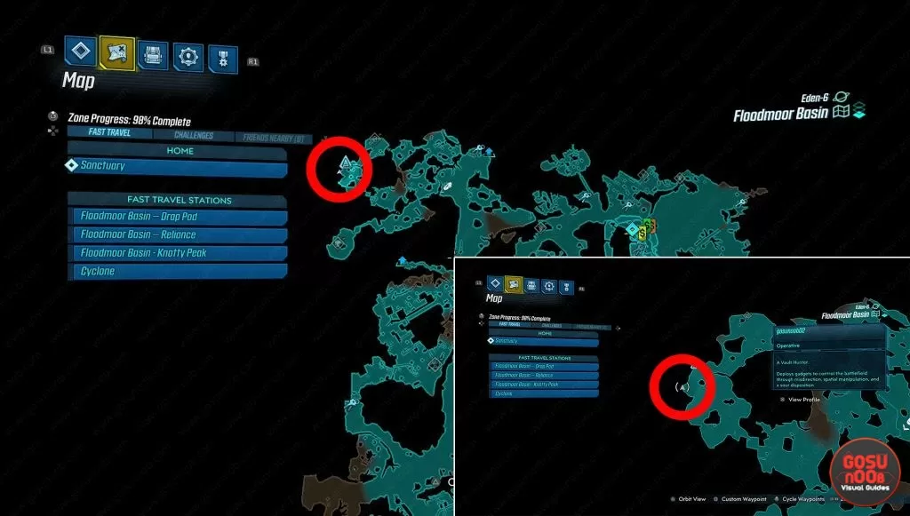 where to find last named location floodmoor basin borderlands 3