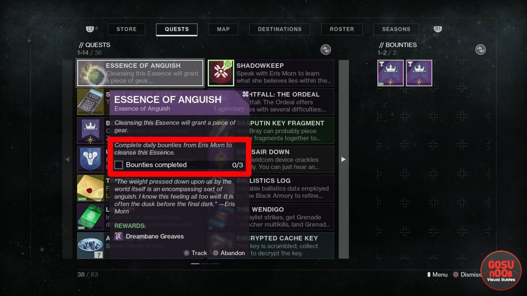 Destiny 2 Essence of Anguish Quest How to Complete 3 Bounties