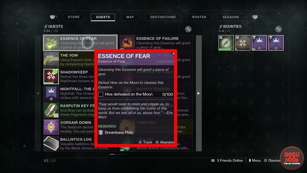 Destiny 2 Essence of Fear How to Fix Quest Not Appearing Bug