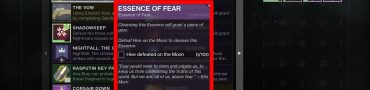 Destiny 2 Essence of Fear How to Fix Quest Not Appearing Bug