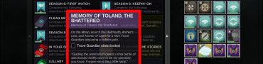 Destiny 2 Memory of Toland Trove Guardian Chest Location