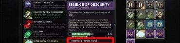 Destiny 2 Withered Plumes Location Essence of Obscurity