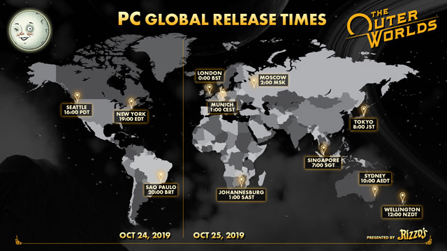 Outer Worlds Starting Times on PC, Xbox One, PlayStation 4