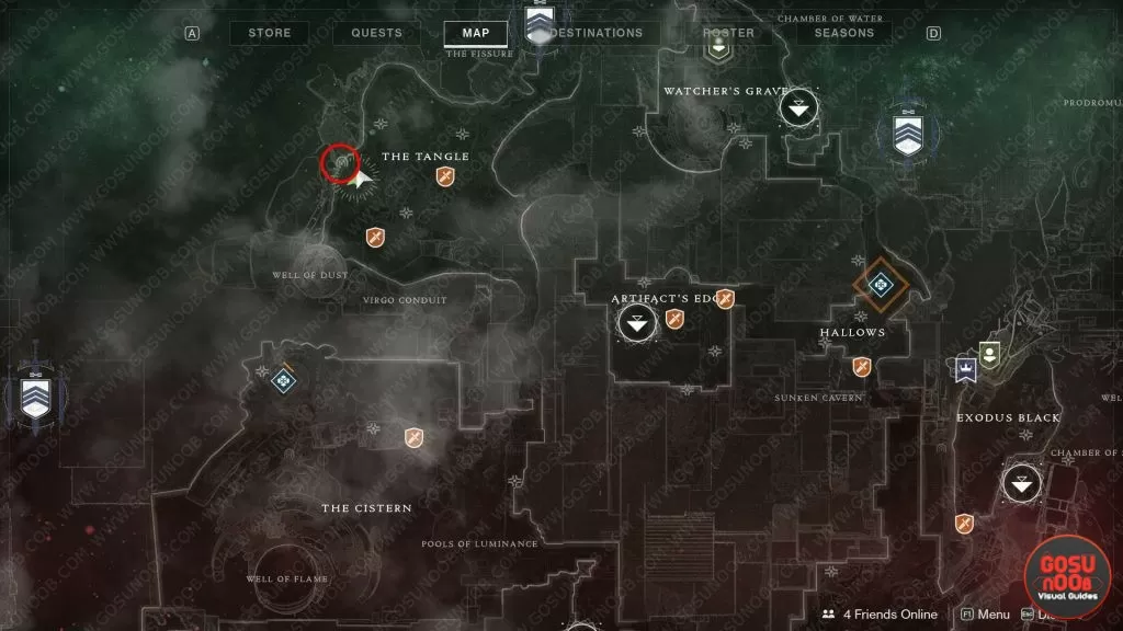 ancients haunt lost sector location nessus divine fragmentation vex core nalyze