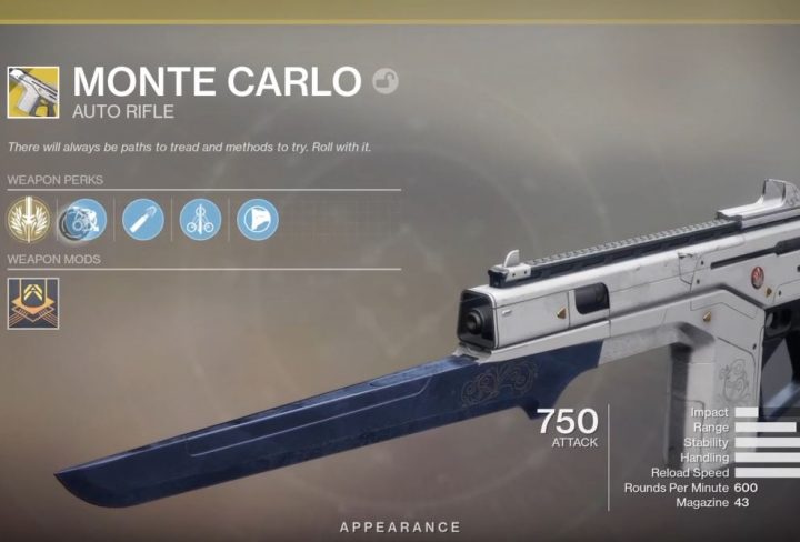 destiny 2 monte carlo exotic auto rifle