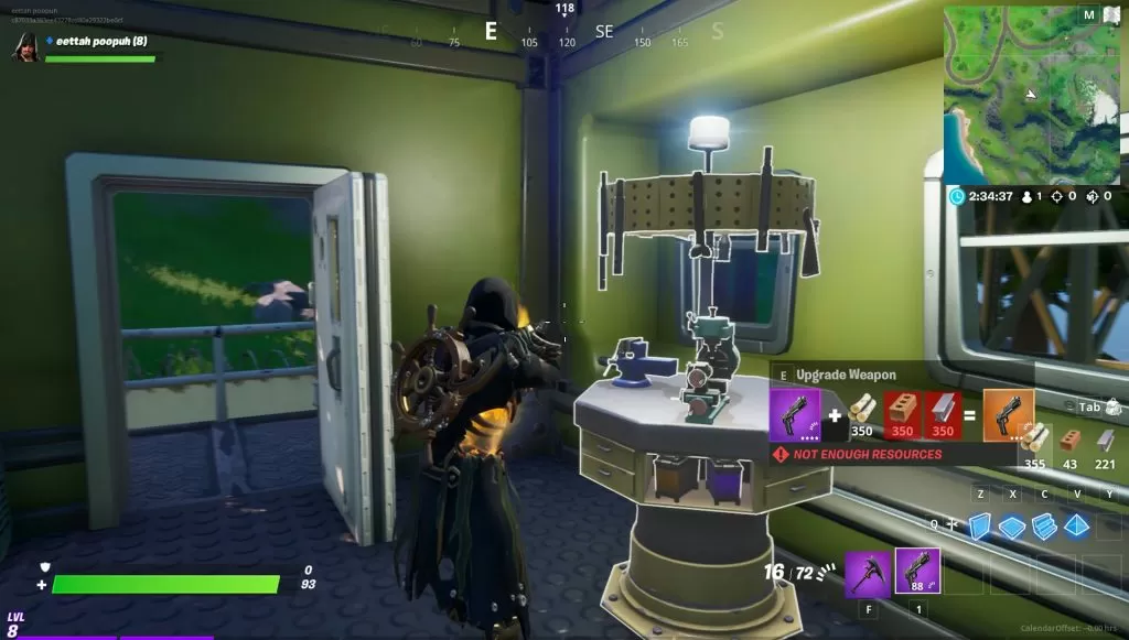 fortnite how to use upgrade bench