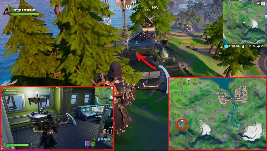 fortnite misty meadows upgrade bench location