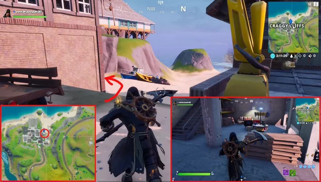 fortnite upgrade bench craggy cliffs