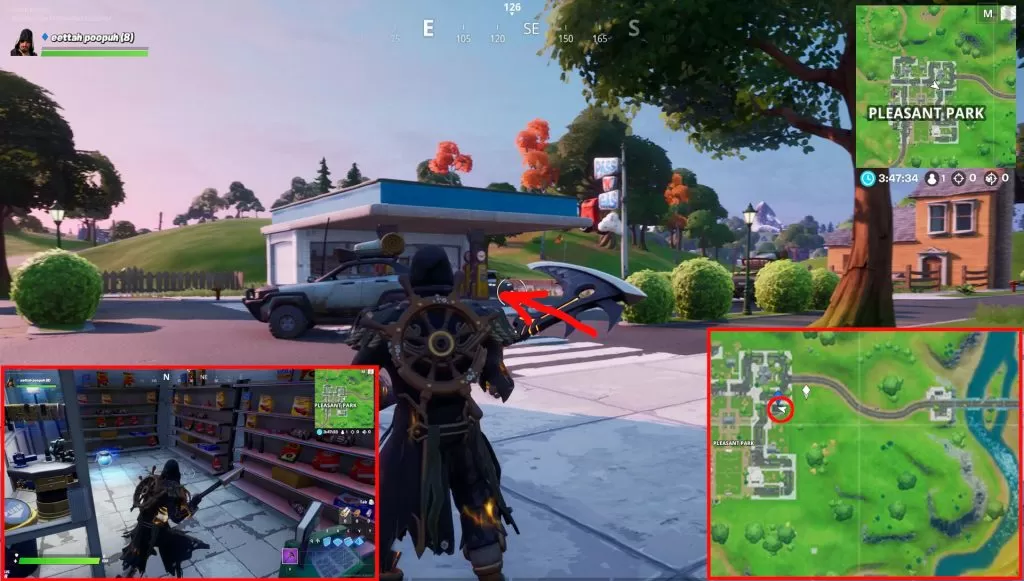 fortnite upgrade bench pleasant park