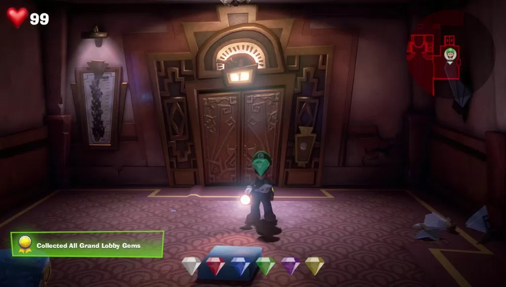 luigi's mansion 3 grand hotel lobby 1f gem locations