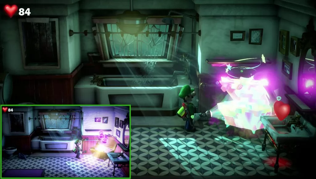 luigi's mansion 3 how to destroy cursed chest in bathroom