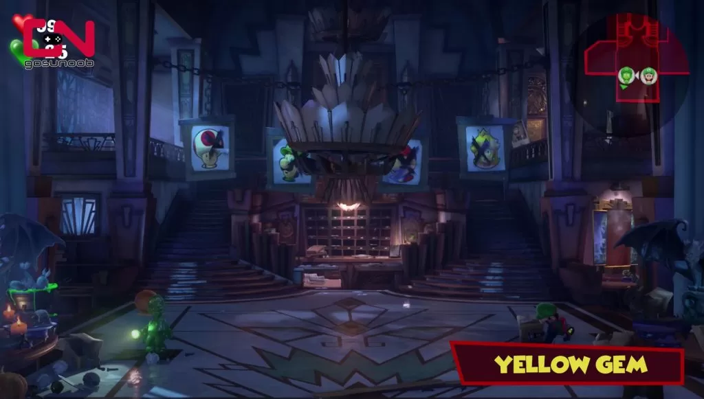 luigi's mansion 3 how to get yellow gem grand lobby