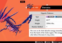 Eternatus Legendary Pokemon in Pokemon Sword & Shield
