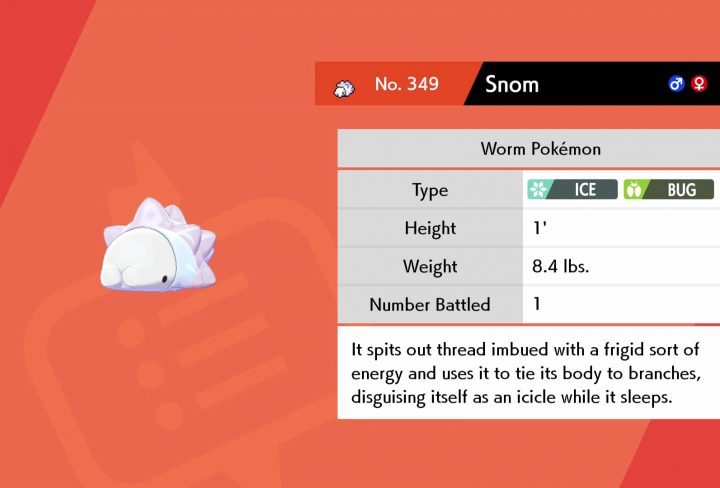 Pokemon Sword & Shield Snom Location Frosmoth Evolution