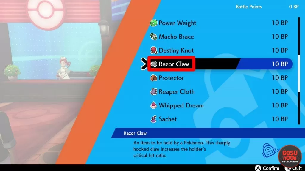 Pokemon Sword & Shield Where to Get a Razor Claw