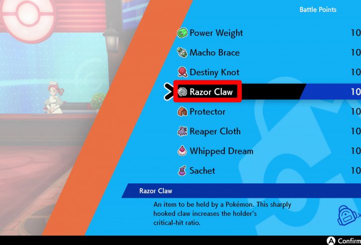 Pokemon Sword & Shield Where to Get a Razor Claw