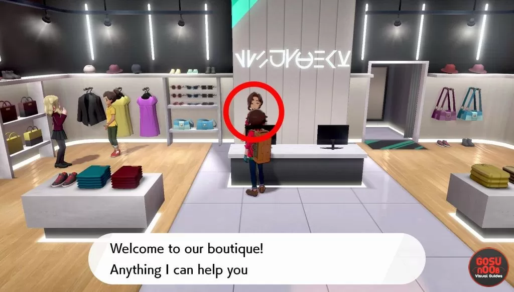 how to buy clothes & outfits pokemon sword shield