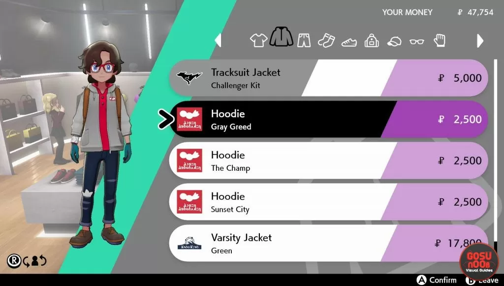 outfits pokemon sword shield how to buy clothes