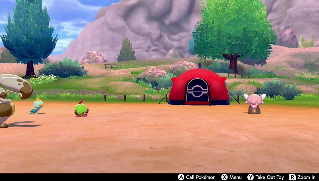 pokemon sword shield camp