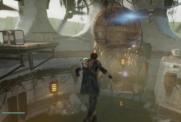 star wars jedi fallen order chest in room with spinning fans sphere bogdo sinkholes