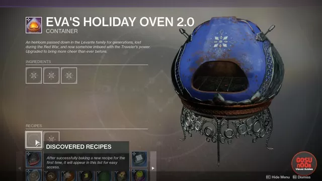 Destiny 2 Dawning Oven Recipes 2019