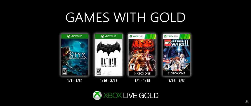 Xbox Games with Gold January