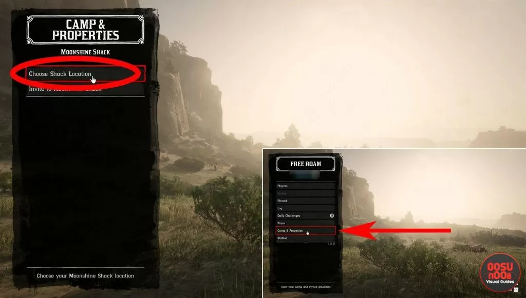 how to change moonshine shack location rdr2 online