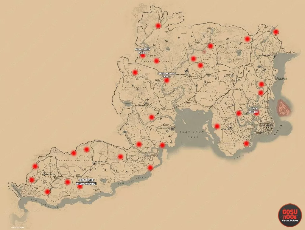 rdr2 online gang hideout locations map