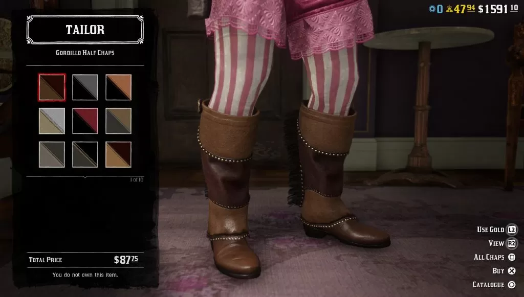 rdr2 online gordillo half chaps