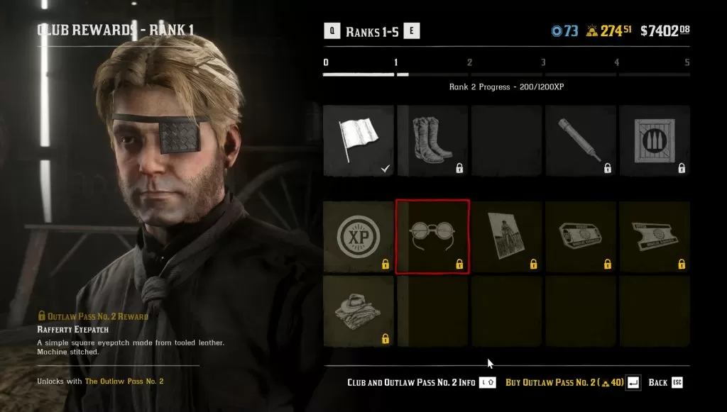 rdr2 online rafferty eyepatch