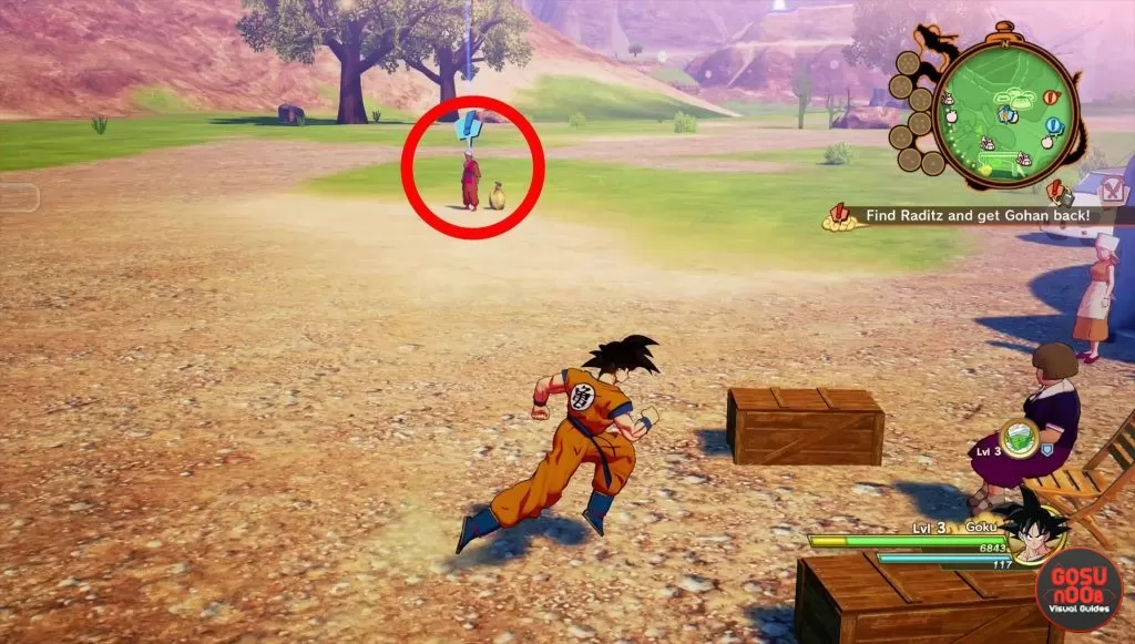 dbz kakarot nam the peddler side quest location