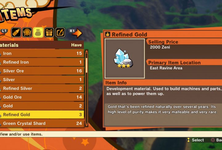 dbz kakarot white black meteorite refined gold locations