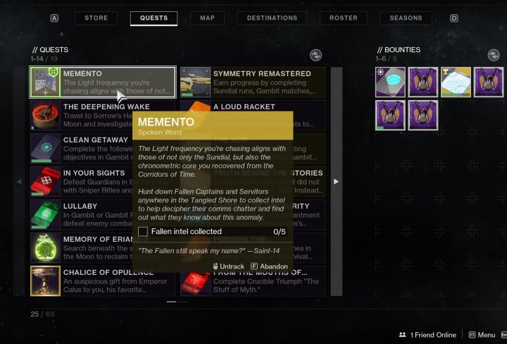 destiny 2 bastion exotic quest fallen intel locations