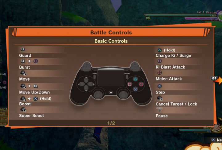 dragon ball z kakarot controls