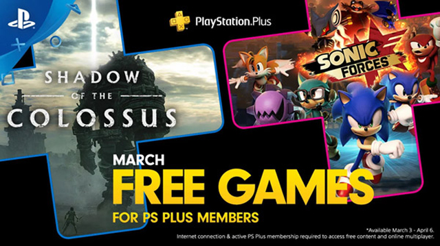 PS Plus March 2020 Games are Shadow of the Colossus & Sonic Forces