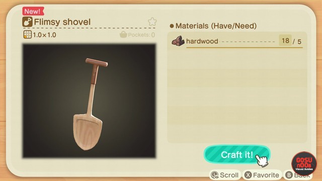 How to Get Shovel, Dig Up Trees & Get Nuggets in Animal Crossing New Horizons