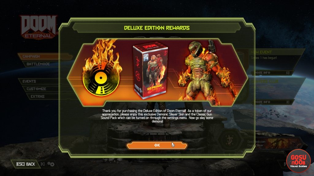 How to Redeem Deluxe & Preorder Items in Doom Eternal