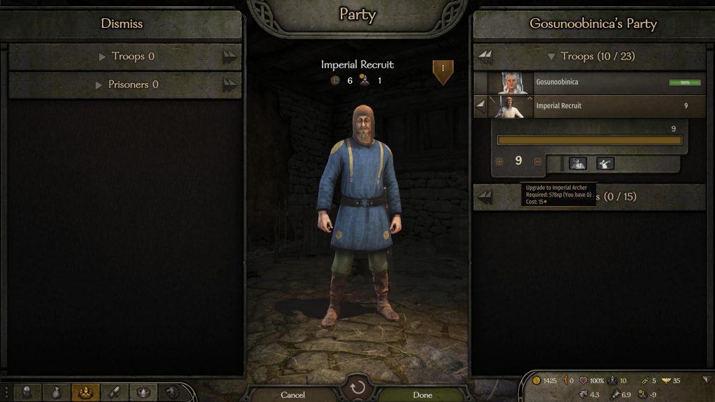 bannerlord how to level up troops companions
