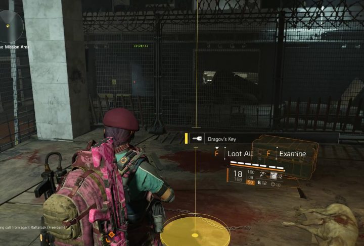 division 2 dragov mission secret room key location